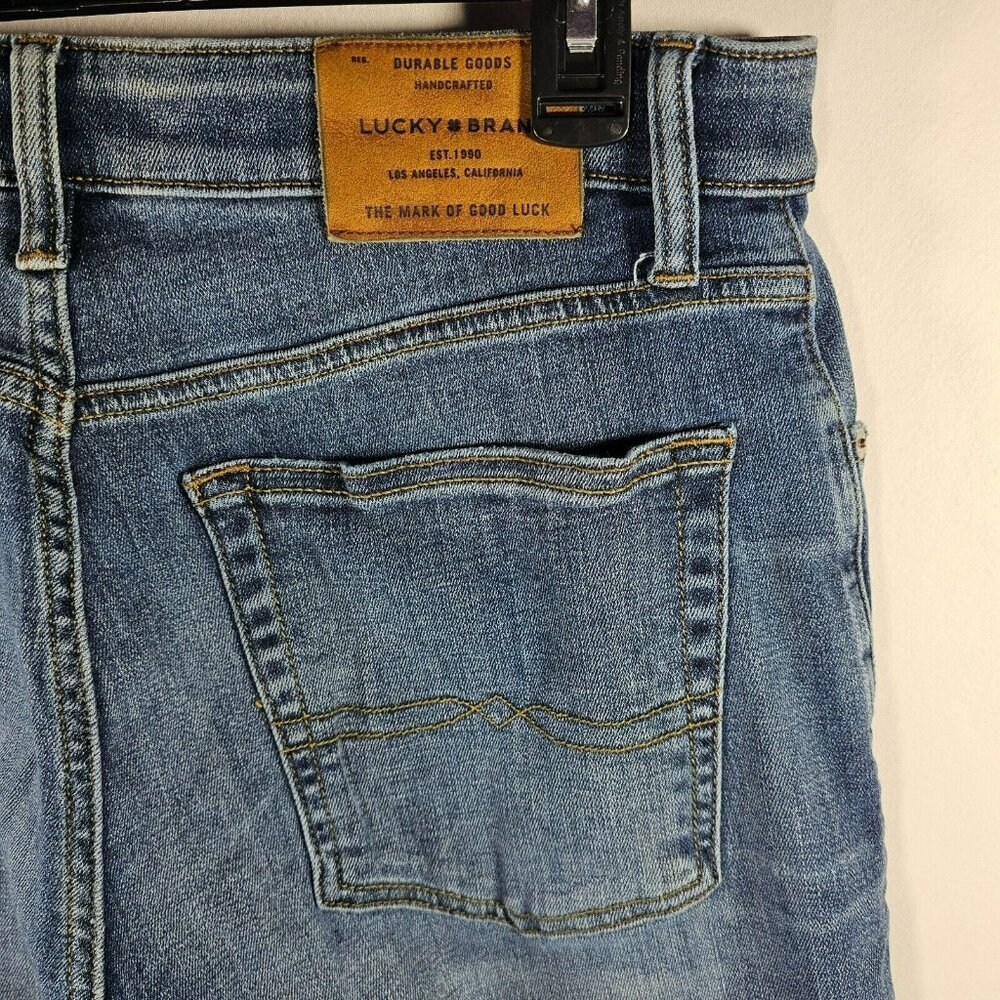 Lucky Brand 181 Relaxed Straight Stretch Jeans Men's Size 30x28 Medium Blue Wash - Picture 5 of 9